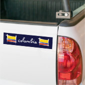 Colombiaanse penseelvlag bumpersticker (Op Truck)