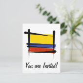 Colombiaanse penseelvlag kaart (Staand voorkant)