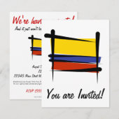 Colombiaanse penseelvlag kaart (Voorkant / Achterkant)