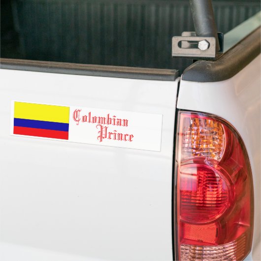 Colombiaanse prins, Bumpersticker (Op Truck)