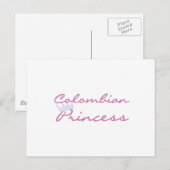 Colombiaanse prinses briefkaart (Voorkant / Achterkant)
