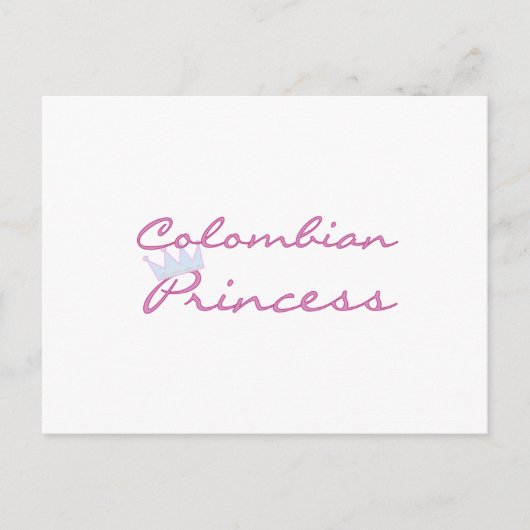 Colombiaanse prinses briefkaart (Voorkant)