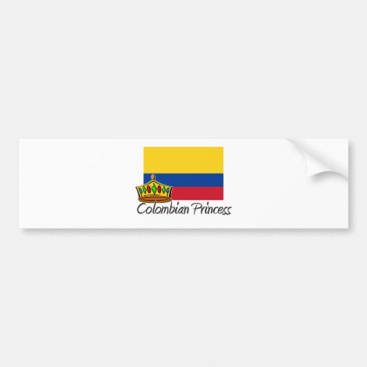 Colombiaanse prinses bumpersticker (Voorkant)