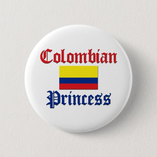 Colombiaanse prinses ronde button 5,7 cm (Voorkant)