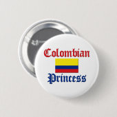Colombiaanse prinses ronde button 5,7 cm (Voorkant /achterkant)