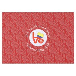 Colombiaanse rode liefde vlag gepersonaliseerd tafelkleed