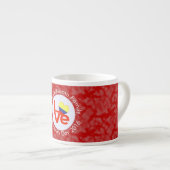 Colombiaanse Rode LIEFDE Vlag Persoonlijk Espresso Kop (Voorkant rechts)