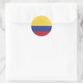 Colombiaanse ronde pictogramvlag sticker (Tas)