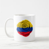 Colombiaanse Roos vlag op zwart Koffiemok (Links)