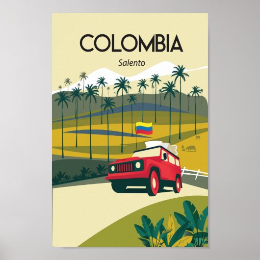 Colombiaanse salento-reisposter poster (Voorkant)