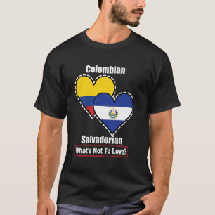 Colombiaanse Salvadoraanse Hart Vlaggen Wat Is Er  T-shirt