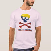 Colombiaanse schedel en kruisgraten t-shirt (Voorkant)