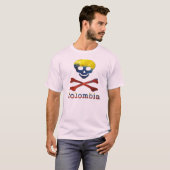 Colombiaanse schedel en kruisgraten t-shirt (Voorkant volledig)