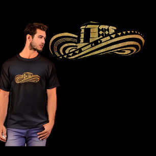 Colombiaanse Sombrero Vueltiao in Gold Leaf T-shirt