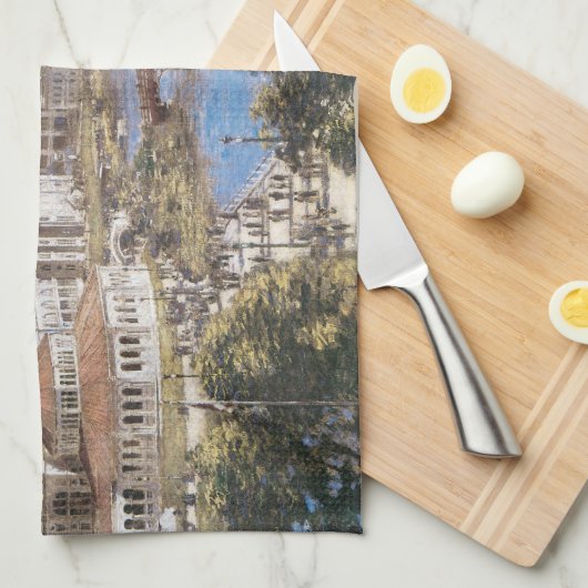 Colombiaanse tentoonstelling van Theodore Robinson Theedoek (Quarter Fold)