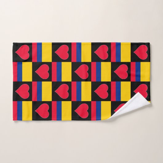 Colombiaanse trots: Colombiaanse vlag en heekpatro Handdoek (Handdoek)