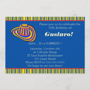 Colombiaanse uitnodiging tot geboorte van Volwasse