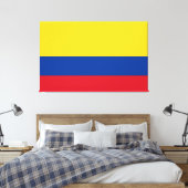 Colombiaanse vlag - Bandera De Colombia Canvas Afdruk (Insitu (Slaapkamer))