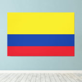 Colombiaanse vlag - Bandera De Colombia Canvas Afdruk (Insitu (Houten vloer))