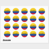 Colombiaanse vlag - Bandera De Colombia Ronde Sticker (Vel)