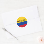 Colombiaanse vlag - Bandera De Colombia Ronde Sticker (Envelop)