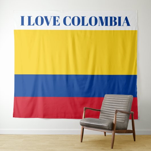 Colombiaanse vlag - Bandera De Colombia Wandkleed (In Situ (horizontaal))