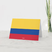 Colombiaanse vlag bedankkaart (Achterkant)