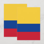 Colombiaanse vlag bedankkaart (Voorkant / Achterkant)