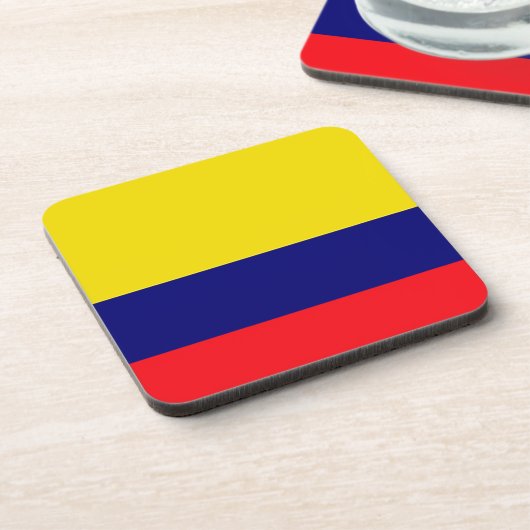 Colombiaanse vlag bier onderzetter (Linkerzijde)