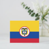 Colombiaanse vlag briefkaart (Staand voorkant)