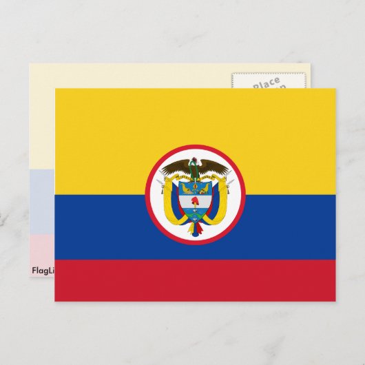 Colombiaanse vlag briefkaart (Voorkant / Achterkant)
