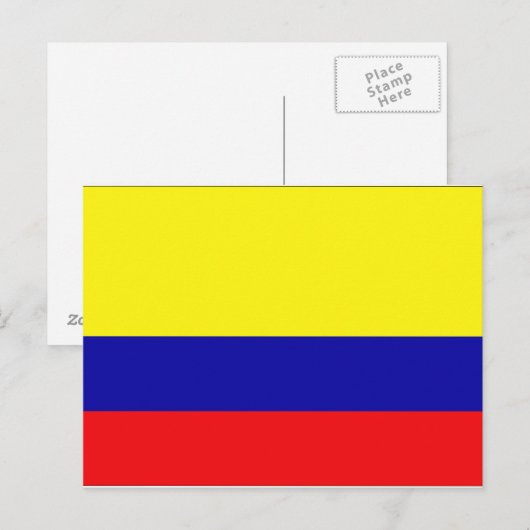 Colombiaanse vlag briefkaart (Voorkant / Achterkant)