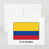 Colombiaanse vlag briefkaart (Voorkant / Achterkant)