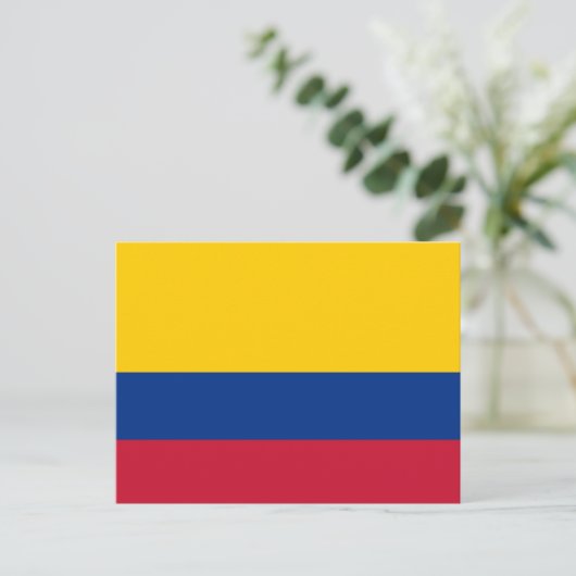 Colombiaanse vlag briefkaart (Staand voorkant)