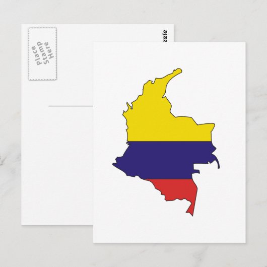 Colombiaanse vlag briefkaart (Voorkant / Achterkant)