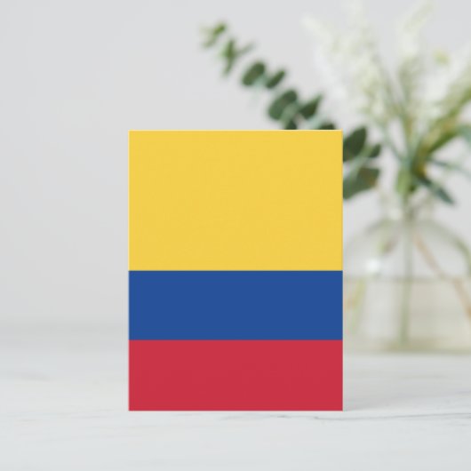 Colombiaanse vlag briefkaart (Staand voorkant)