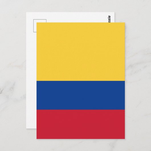 Colombiaanse vlag briefkaart (Voorkant / Achterkant)