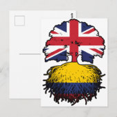 Colombiaanse vlag Brits - Brits - Bondboomrootendr Briefkaart (Voorkant / Achterkant)