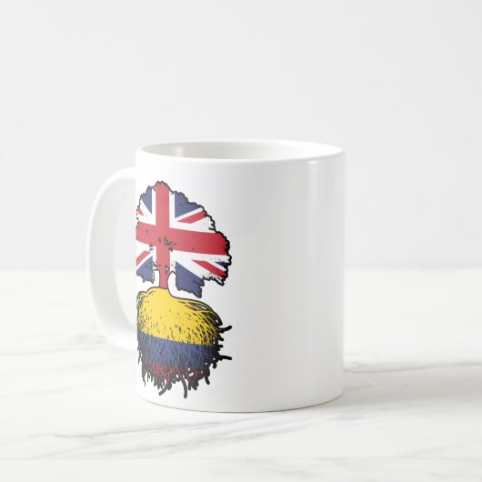 Colombiaanse vlag Brits - Brits - Bondboomrootendr Koffiemok (Voorkant links)