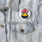 Colombiaanse vlag Brits - Brits - Bondboomrootendr Ronde Button 5,7 Cm (In situ)