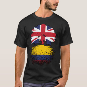 Colombiaanse vlag Brits - Brits - Bondboomrootendr T-shirt