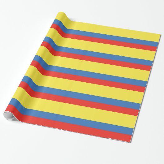 Colombiaanse vlag cadeaupapier (Uitgerold)