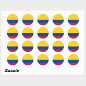 Colombiaanse vlag CO Ronde Sticker (Vel)
