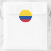Colombiaanse vlag CO Ronde Sticker (Tas)