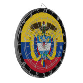 Colombiaanse vlag, dartboard en darts/gameboard dartbord (Voorkant Links)