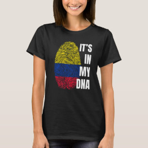 Colombiaanse vlag Dna Fingerprint Colombia T-shirt