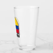 Colombiaanse vlag embleem van distressed glas (Links)
