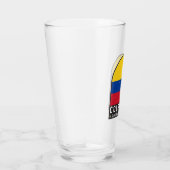 Colombiaanse vlag embleem van distressed glas (Rechts)