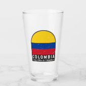 Colombiaanse vlag embleem van distressed  glas (Voorkant)