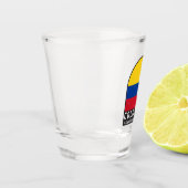 Colombiaanse vlag embleem van distressed  shot glas (Links)
